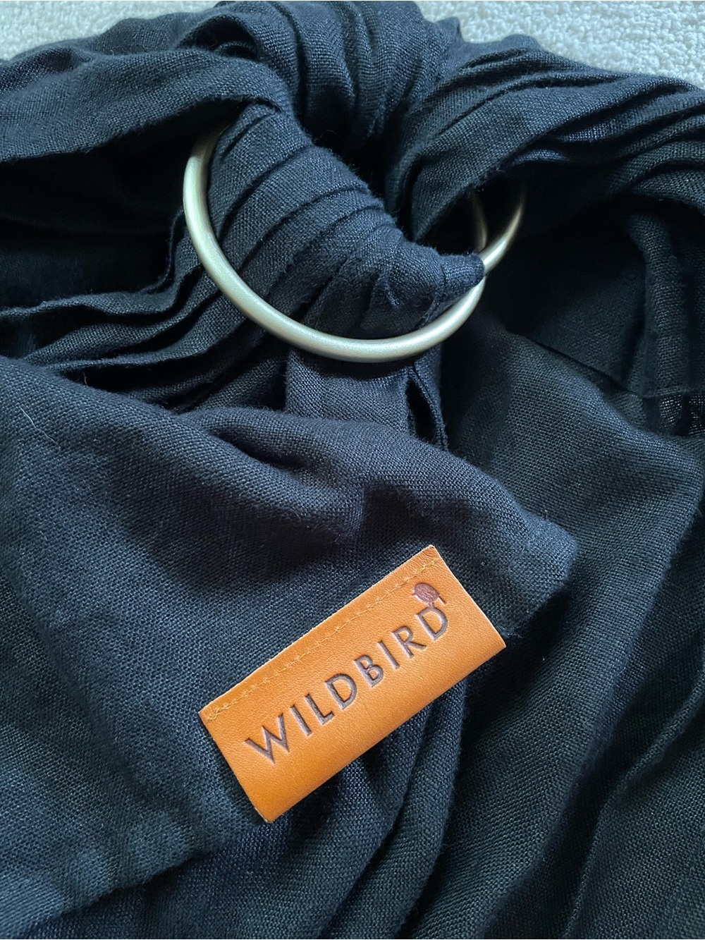 WildBird Black Ring Sling with Silver Rings